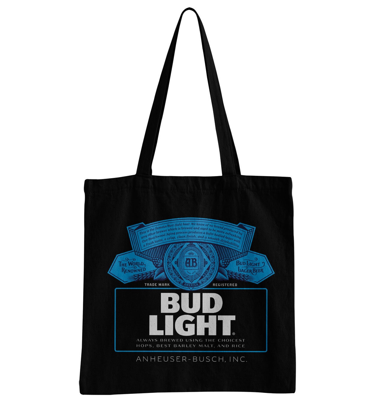 Bud Light Label Logo Tote Bag