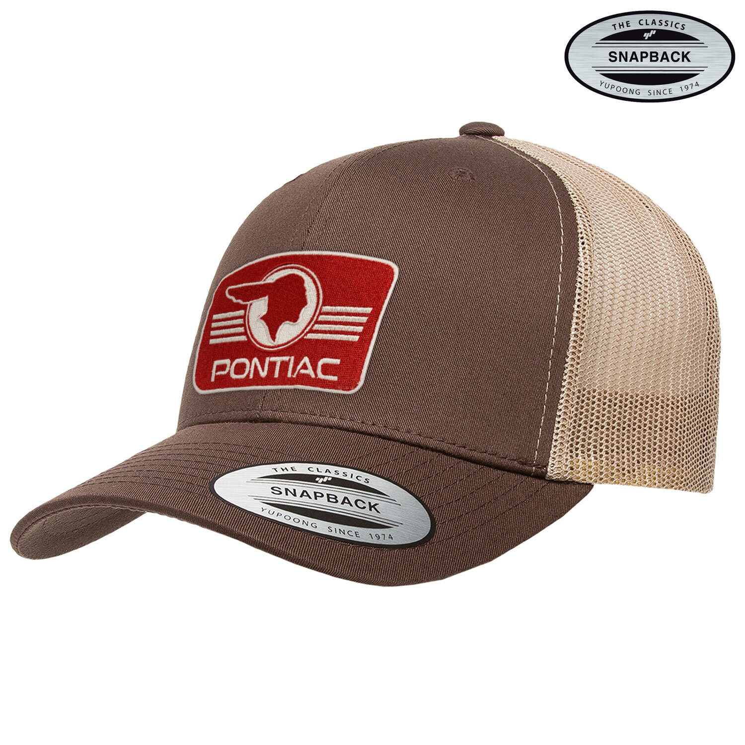 Pontiac Retro Logo Patch Premium Trucker Cap