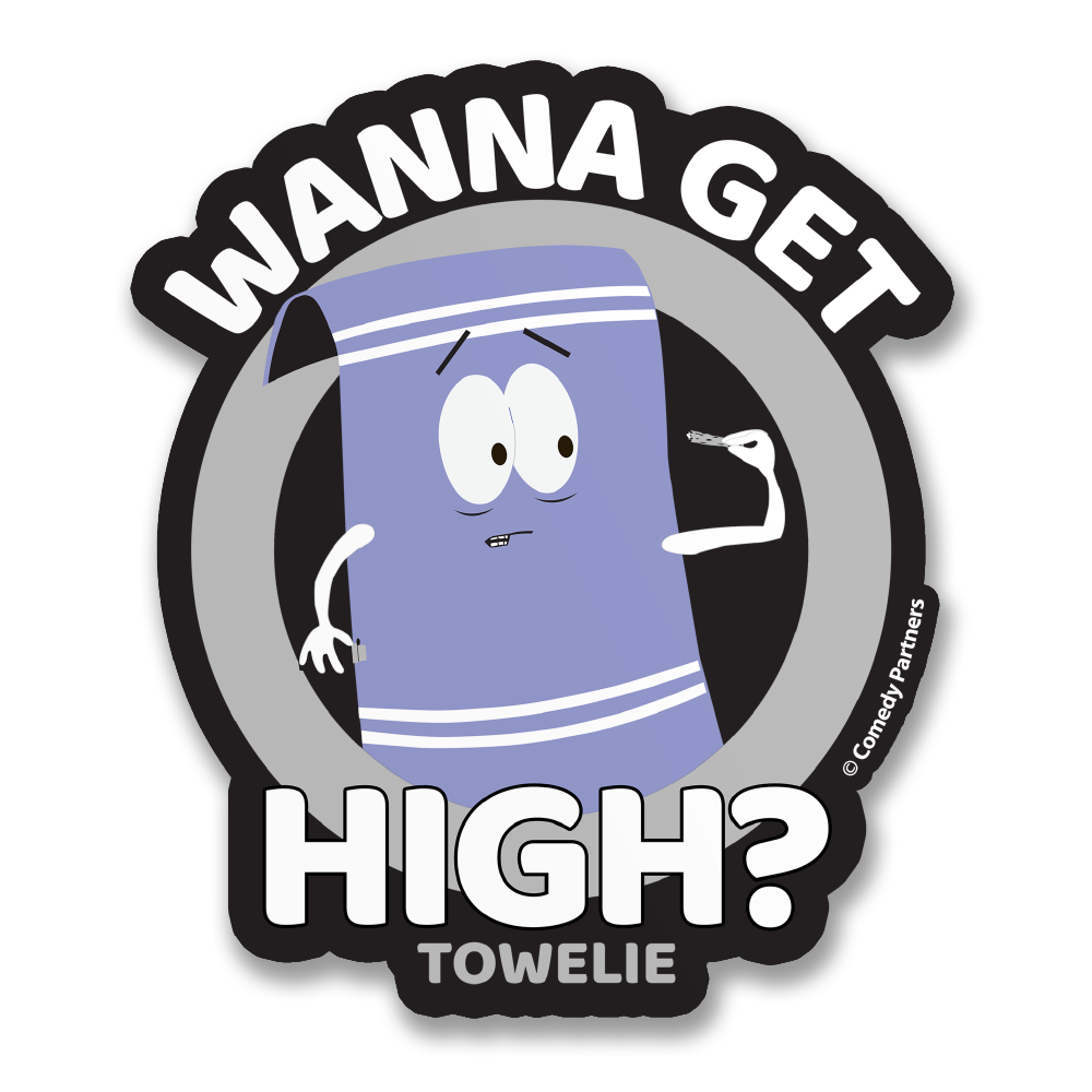 Towelie - Wanna Get High Sticker