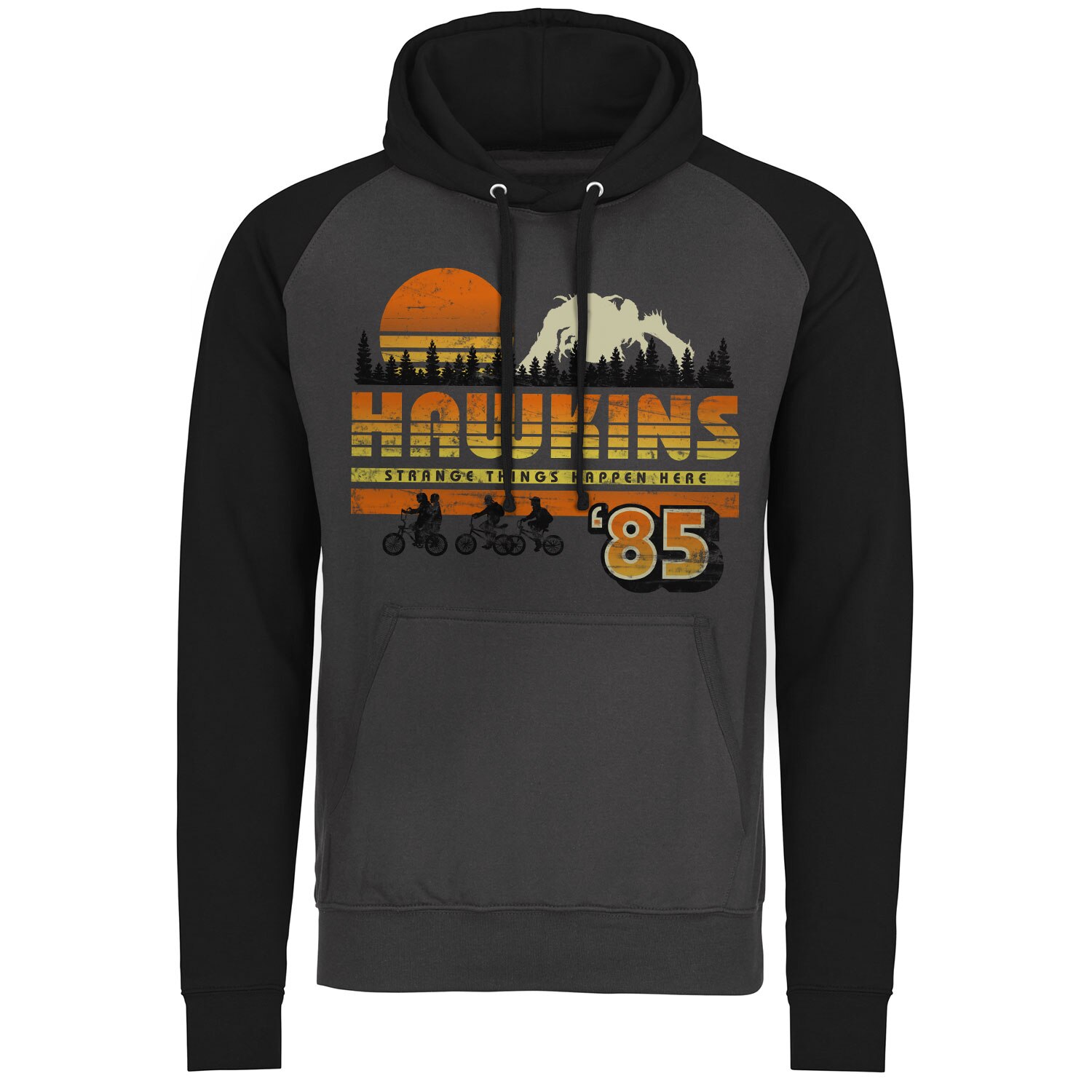 Hawkins '85 Vintage Baseball Hoodie