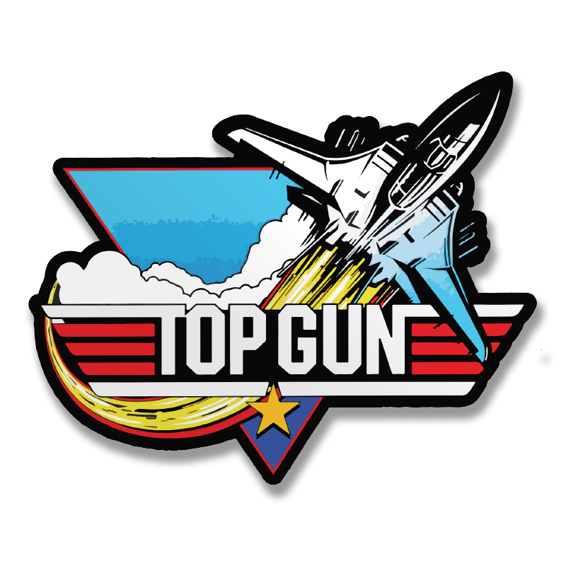 Top Gun Fire Patch Sticker