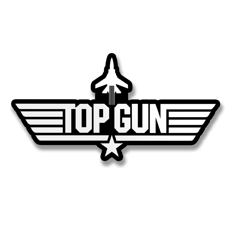 Top Gun BW Logo Sticker