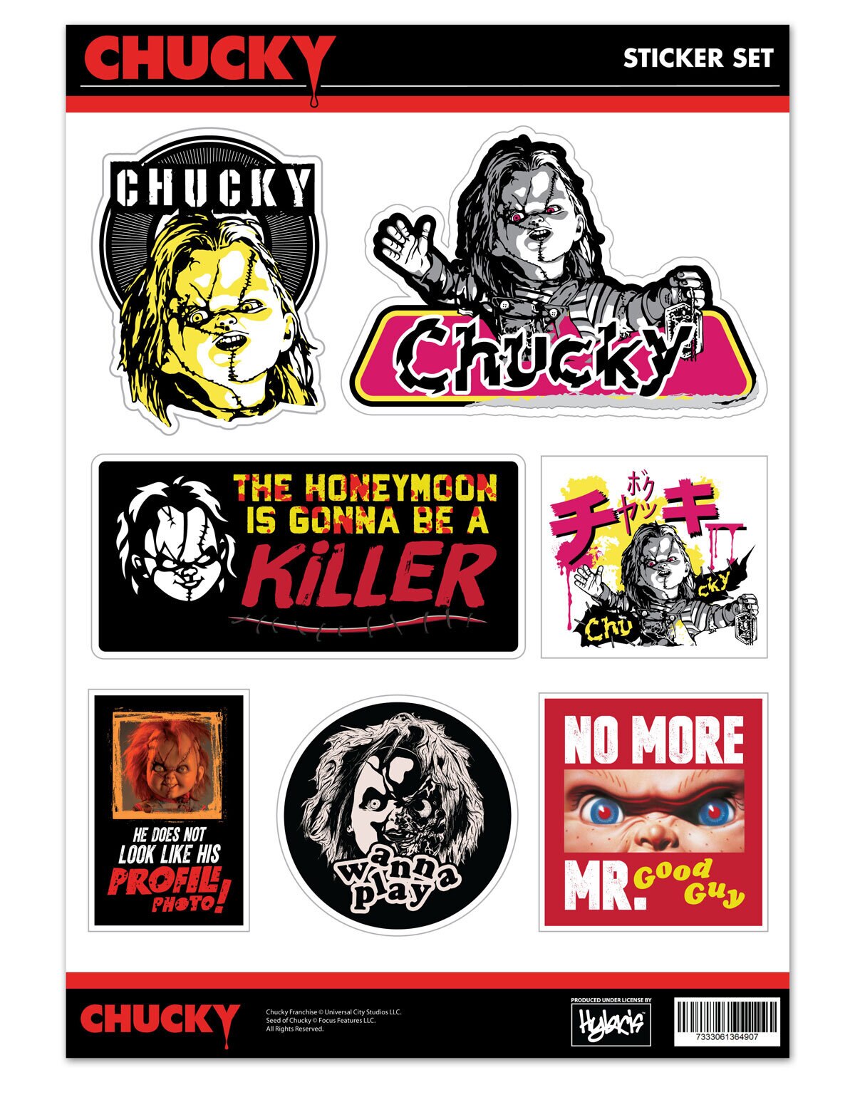Chucky Sticker Set