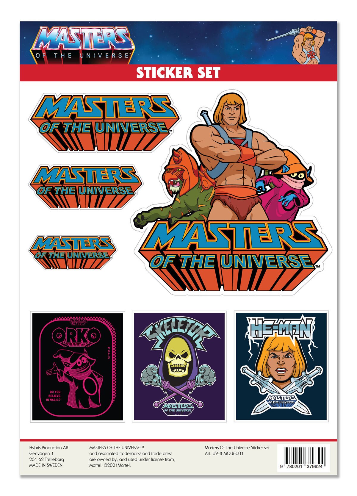 Masters Of The Universe Sticker Set