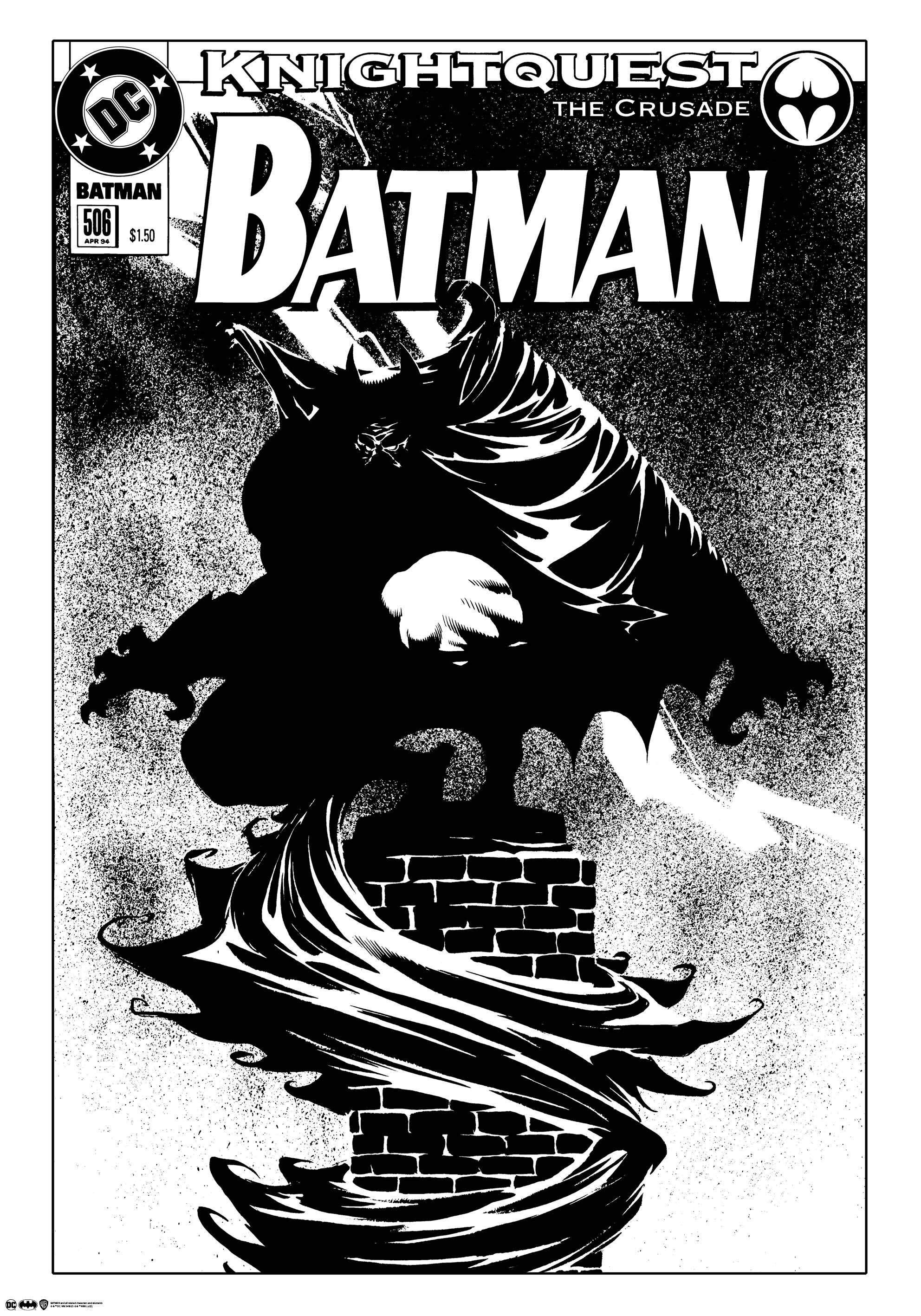 Batman Retro B/W Poster