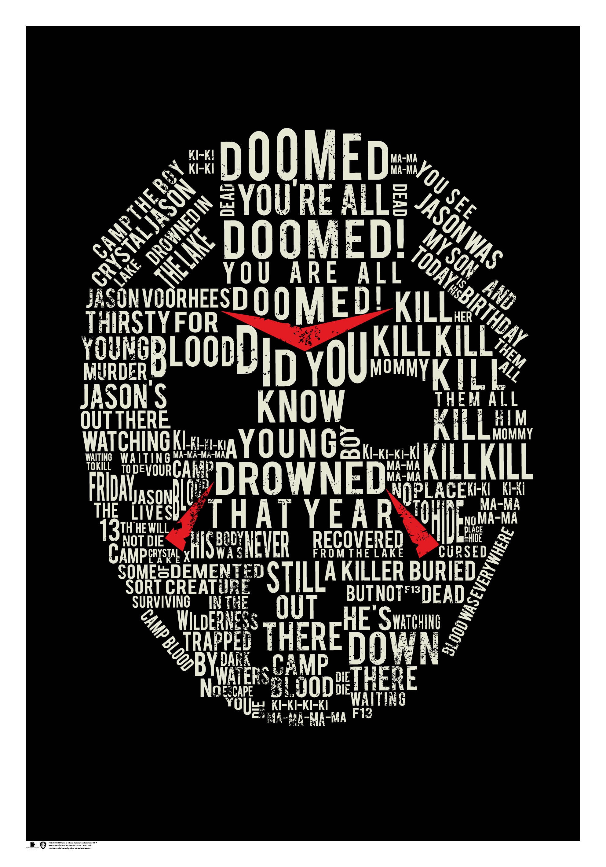 Friday The 13th Wording Poster