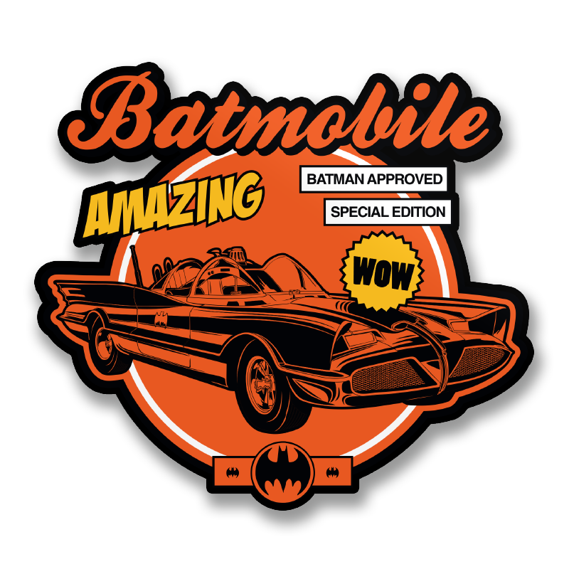 Amazing Batmobile Sticker