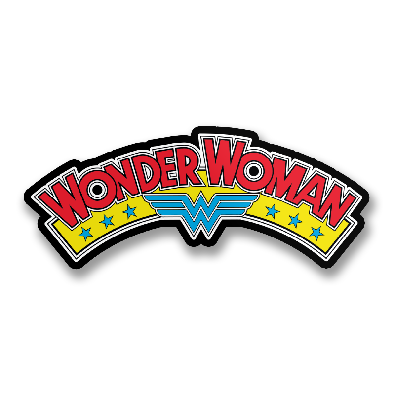 Wonder Woman Retro Logo Sticker